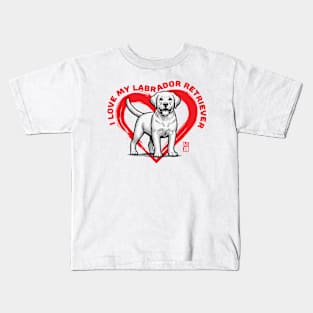 I Love My Labrador Retriever - I Love my dog - Gentle dog Kids T-Shirt